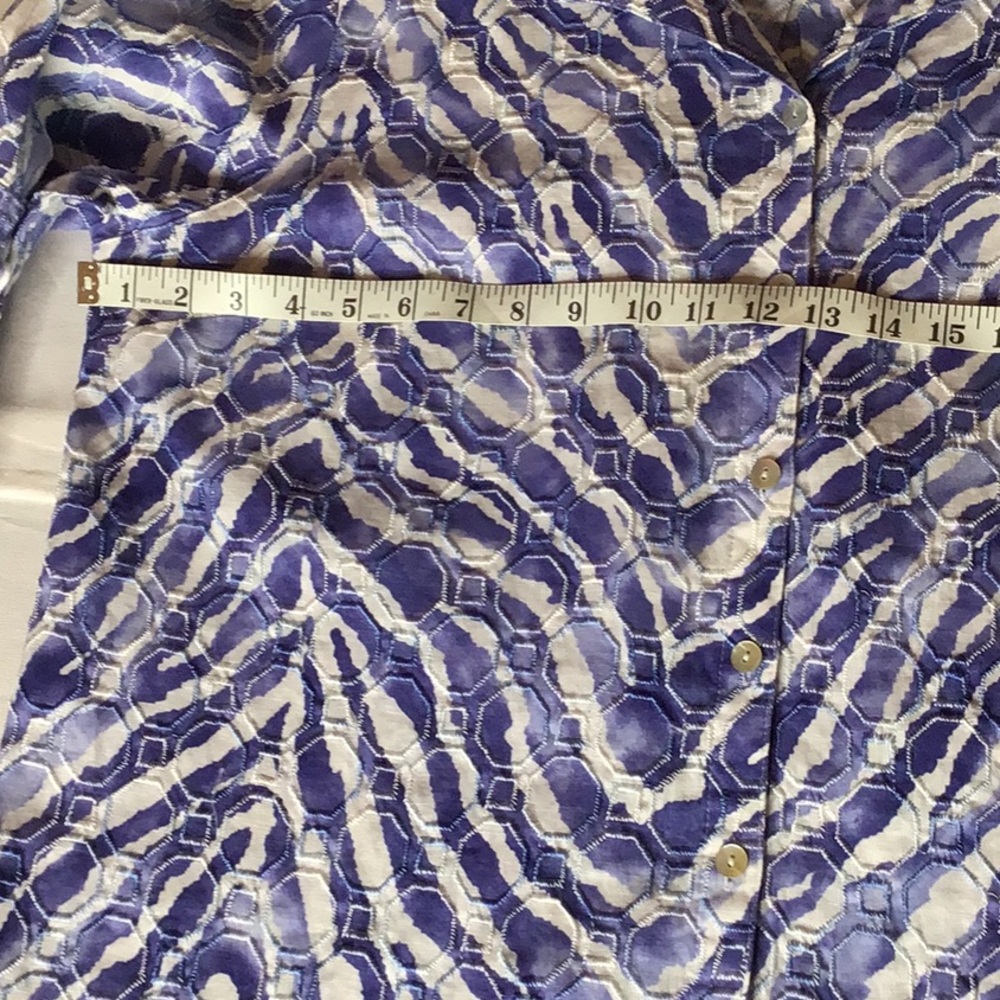 John Mark Blue and White Button Down Jacket. NWT - Picture 10 of 12